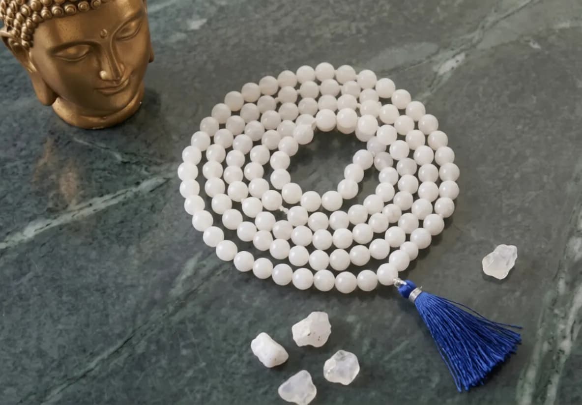 White Agate Jap Mala